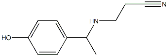 3-{[1-(4-hydroxyphenyl)ethyl]amino}propanenitrile Struktur