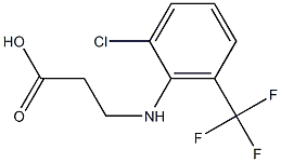 3-{[2-chloro-6-(trifluoromethyl)phenyl]amino}propanoic acid Struktur