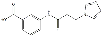 3-{[3-(1H-imidazol-1-yl)propanoyl]amino}benzoic acid Struktur