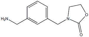 3-{[3-(aminomethyl)phenyl]methyl}-1,3-oxazolidin-2-one Struktur