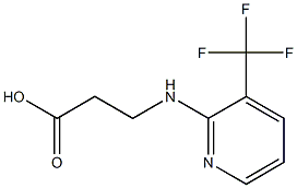 3-{[3-(trifluoromethyl)pyridin-2-yl]amino}propanoic acid Struktur