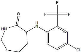 3-{[4-chloro-2-(trifluoromethyl)phenyl]amino}azepan-2-one Struktur