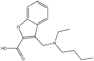 3-{[butyl(ethyl)amino]methyl}-1-benzofuran-2-carboxylic acid Struktur