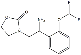 3-{2-amino-2-[2-(difluoromethoxy)phenyl]ethyl}-1,3-oxazolidin-2-one Struktur