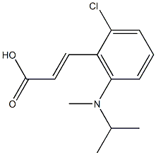 3-{2-chloro-6-[methyl(propan-2-yl)amino]phenyl}prop-2-enoic acid Struktur