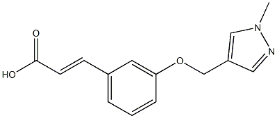 3-{3-[(1-methyl-1H-pyrazol-4-yl)methoxy]phenyl}prop-2-enoic acid Struktur