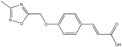 3-{4-[(3-methyl-1,2,4-oxadiazol-5-yl)methoxy]phenyl}prop-2-enoic acid Struktur