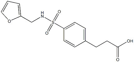 3-{4-[(furan-2-ylmethyl)sulfamoyl]phenyl}propanoic acid Struktur