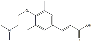 3-{4-[2-(dimethylamino)ethoxy]-3,5-dimethylphenyl}prop-2-enoic acid Struktur