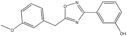 3-{5-[(3-methoxyphenyl)methyl]-1,2,4-oxadiazol-3-yl}phenol Struktur