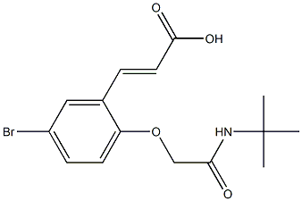 3-{5-bromo-2-[(tert-butylcarbamoyl)methoxy]phenyl}prop-2-enoic acid Struktur