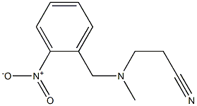 3-{methyl[(2-nitrophenyl)methyl]amino}propanenitrile Struktur