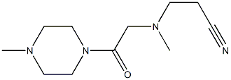 3-{methyl[2-(4-methylpiperazin-1-yl)-2-oxoethyl]amino}propanenitrile Struktur