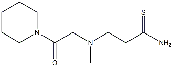 3-{methyl[2-oxo-2-(piperidin-1-yl)ethyl]amino}propanethioamide Struktur