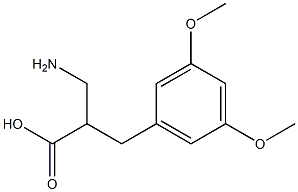 3-amino-2-[(3,5-dimethoxyphenyl)methyl]propanoic acid Struktur