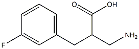 3-amino-2-[(3-fluorophenyl)methyl]propanoic acid Struktur