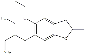 3-amino-2-[(5-ethoxy-2-methyl-2,3-dihydro-1-benzofuran-6-yl)methyl]propan-1-ol Struktur