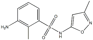 3-amino-2-methyl-N-(3-methyl-1,2-oxazol-5-yl)benzene-1-sulfonamide Struktur