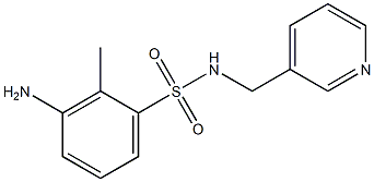 3-amino-2-methyl-N-(pyridin-3-ylmethyl)benzene-1-sulfonamide Struktur