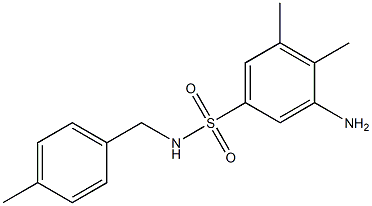 3-amino-4,5-dimethyl-N-[(4-methylphenyl)methyl]benzene-1-sulfonamide Struktur