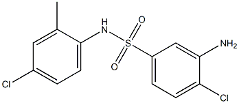 3-amino-4-chloro-N-(4-chloro-2-methylphenyl)benzene-1-sulfonamide Struktur