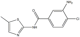 3-amino-4-chloro-N-(5-methyl-1,3-thiazol-2-yl)benzamide Struktur