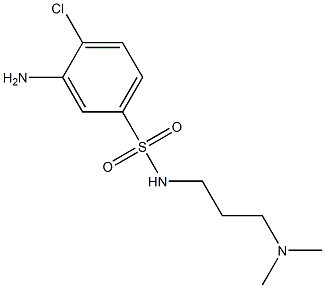 3-amino-4-chloro-N-[3-(dimethylamino)propyl]benzene-1-sulfonamide Struktur