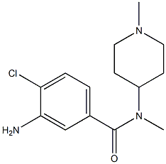 3-amino-4-chloro-N-methyl-N-(1-methylpiperidin-4-yl)benzamide Struktur