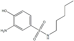 3-amino-4-hydroxy-N-pentylbenzene-1-sulfonamide Struktur