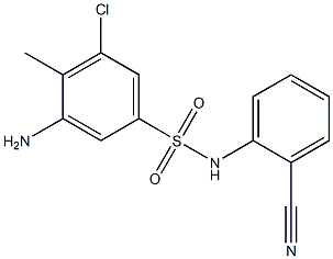 3-amino-5-chloro-N-(2-cyanophenyl)-4-methylbenzene-1-sulfonamide Struktur