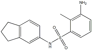 3-amino-N-(2,3-dihydro-1H-inden-5-yl)-2-methylbenzene-1-sulfonamide Struktur