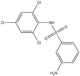 3-amino-N-(2,4,6-trichlorophenyl)benzene-1-sulfonamide Struktur