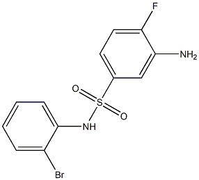 3-amino-N-(2-bromophenyl)-4-fluorobenzene-1-sulfonamide Struktur