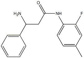 3-amino-N-(2-fluoro-4-methylphenyl)-3-phenylpropanamide Struktur