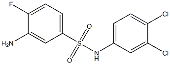 3-amino-N-(3,4-dichlorophenyl)-4-fluorobenzene-1-sulfonamide Struktur