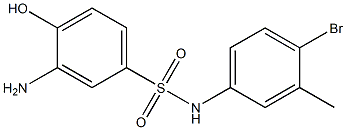 3-amino-N-(4-bromo-3-methylphenyl)-4-hydroxybenzene-1-sulfonamide Struktur