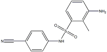 3-amino-N-(4-cyanophenyl)-2-methylbenzene-1-sulfonamide Struktur