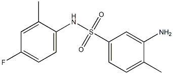 3-amino-N-(4-fluoro-2-methylphenyl)-4-methylbenzene-1-sulfonamide Struktur