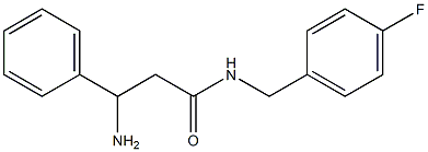 3-amino-N-(4-fluorobenzyl)-3-phenylpropanamide Struktur