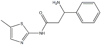 3-amino-N-(5-methyl-1,3-thiazol-2-yl)-3-phenylpropanamide Struktur