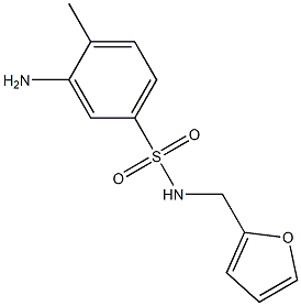 3-amino-N-(furan-2-ylmethyl)-4-methylbenzene-1-sulfonamide Struktur