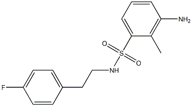 3-amino-N-[2-(4-fluorophenyl)ethyl]-2-methylbenzene-1-sulfonamide Struktur