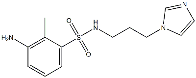 3-amino-N-[3-(1H-imidazol-1-yl)propyl]-2-methylbenzene-1-sulfonamide Struktur