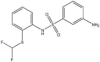 3-amino-N-{2-[(difluoromethyl)sulfanyl]phenyl}benzene-1-sulfonamide Struktur