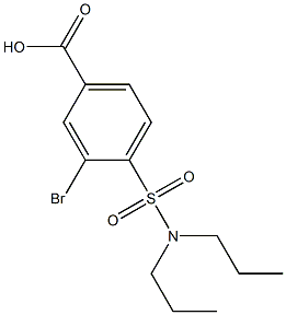 3-bromo-4-(dipropylsulfamoyl)benzoic acid Struktur