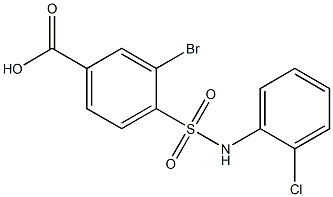 3-bromo-4-[(2-chlorophenyl)sulfamoyl]benzoic acid Struktur