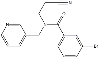 3-bromo-N-(2-cyanoethyl)-N-(pyridin-3-ylmethyl)benzamide Struktur