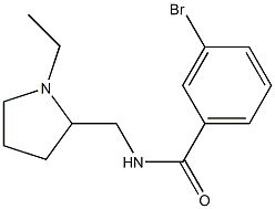 3-bromo-N-[(1-ethylpyrrolidin-2-yl)methyl]benzamide Struktur