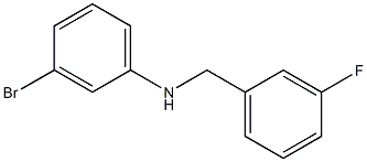 3-bromo-N-[(3-fluorophenyl)methyl]aniline Struktur