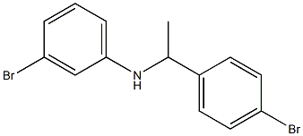 3-bromo-N-[1-(4-bromophenyl)ethyl]aniline Struktur